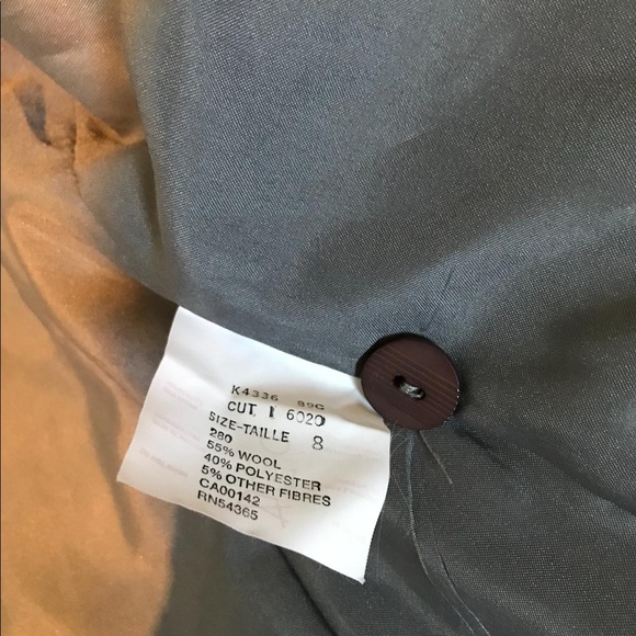 80s Vintage Gray Houndstooh Wool Blazer - Picture 6 of 7